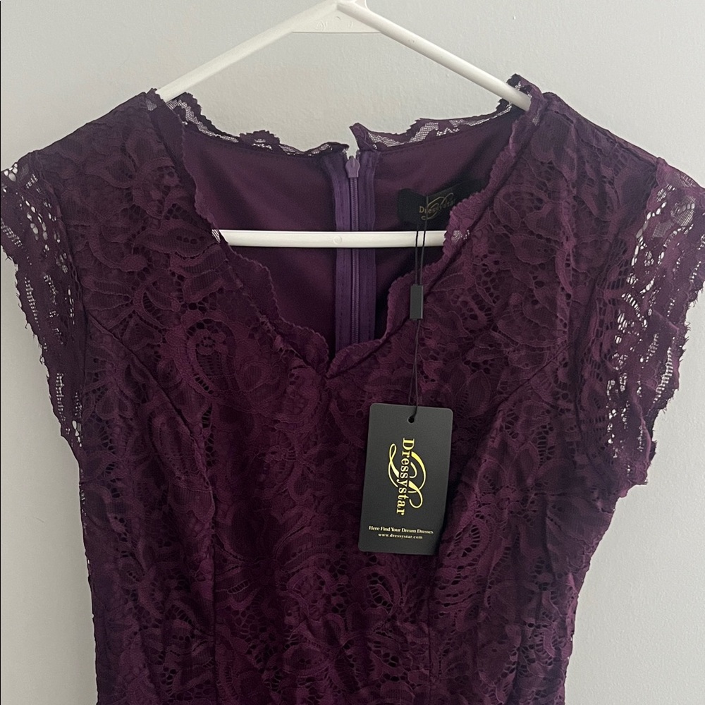 Deep Purple Lace Dress